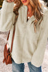 Sherpa Fleece Zip Front Drawstring Hood Drop Shoulder Pocketed Jacket